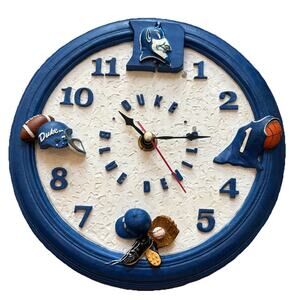 Duke Blue Devils Analog Clock Baseball Basketball Football Licensed - WORKS!!
